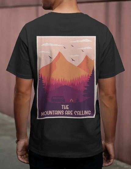 Mountains Round Neck T-Shirt
