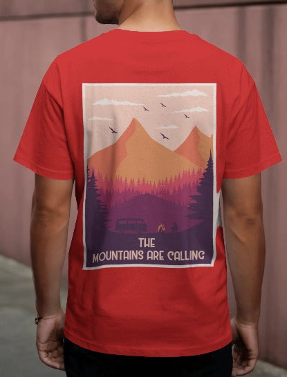 Mountains Round Neck T-Shirt