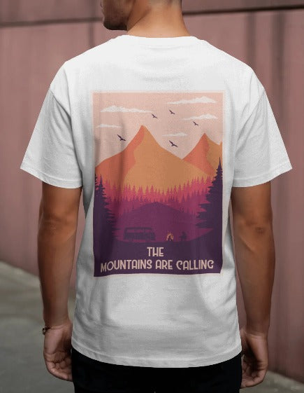 Mountains Round Neck T-Shirt
